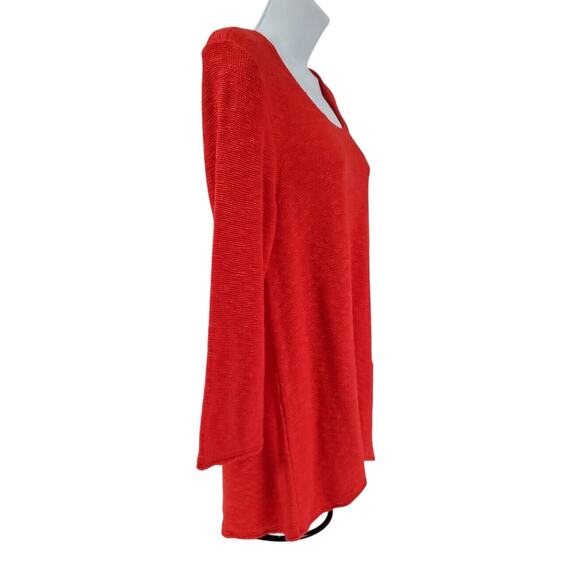 JM Collection Womens Fresh Take Red 3/4 Sleeve Sweater Loose Fit Size M NEW - Picture 8 of 14